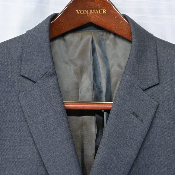 Combatant Gentleman 50R Gray Wool 2 Button Blazer Suit Jacket Sport Coat - Picture 5 of 10